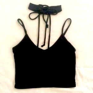 Chocker Collar Crop Top